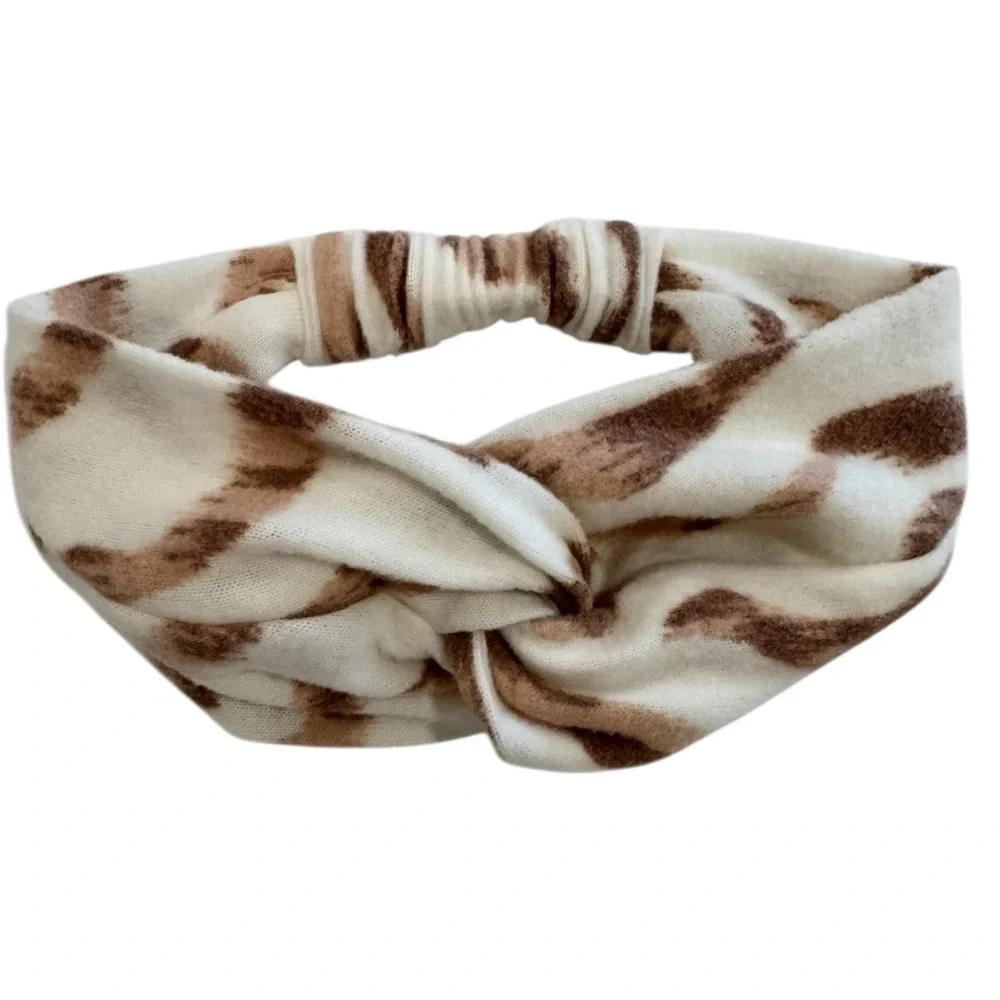 NWOT COLSIE Cute Soft Stretchy Animal Print Twist Knot Lounge PJ Headband